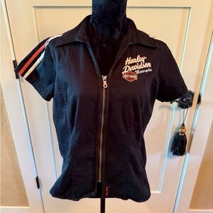 Harley-Davidson Women’s Zip Up Shirt Size Large